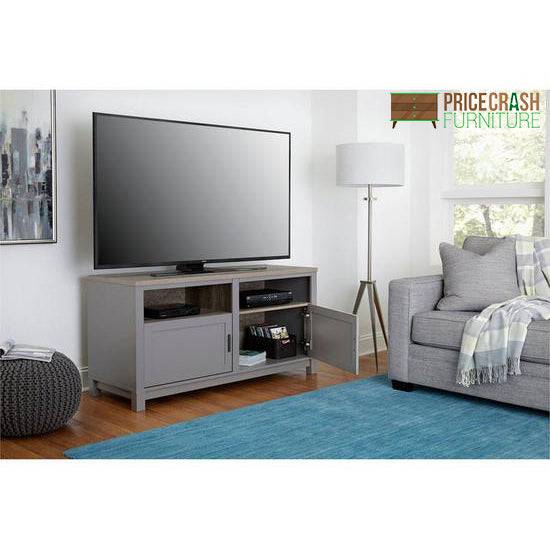 Carver TV Stand up to 60 inch TVs in Grey and Oak by Dorel - Price Crash Furniture