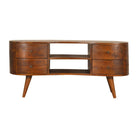 Chestnut Wave Entertainment Unit TV Stand - Price Crash Furniture