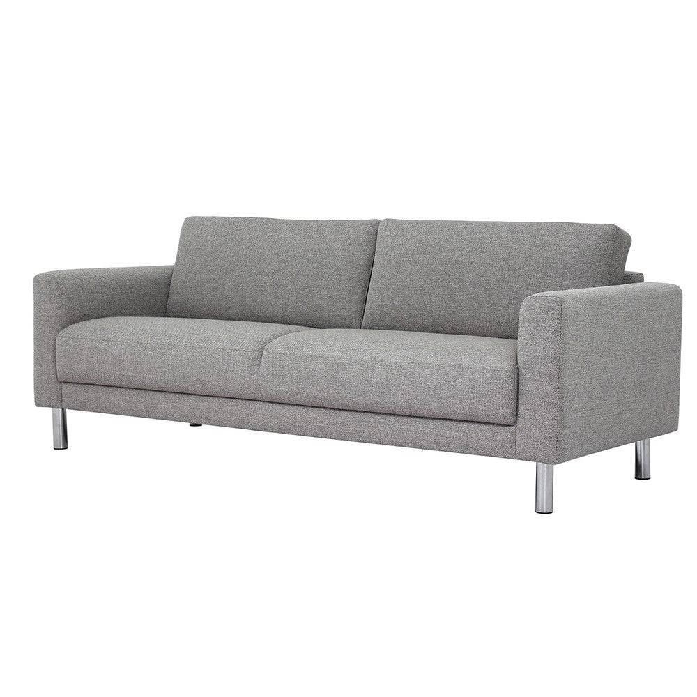 Cleveland 3-Seater Sofa In Nova Light Grey - Price Crash Furniture