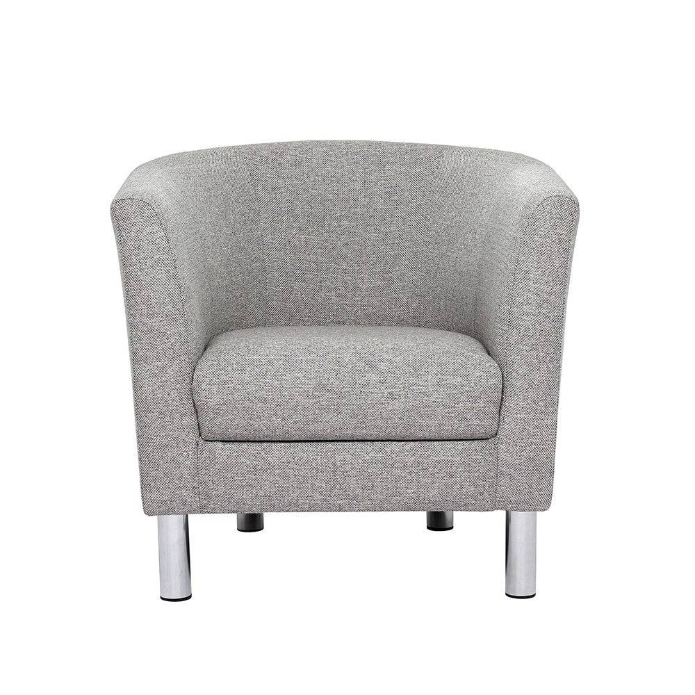 Cleveland Armchair In Nova Light Grey - Price Crash Furniture
