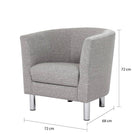 Cleveland Armchair In Nova Light Grey - Price Crash Furniture