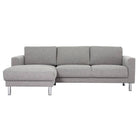 Cleveland Chaiselongue Sofa (LH) In Nova Light Grey - Price Crash Furniture