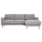 Cleveland Chaiselongue Sofa (RH) In Nova Light Grey - Price Crash Furniture