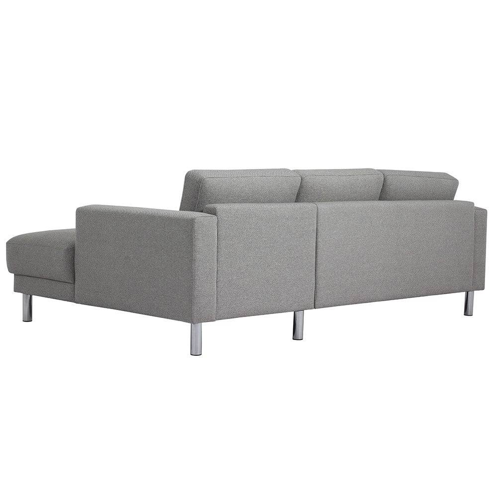 Cleveland Chaiselongue Sofa (RH) In Nova Light Grey - Price Crash Furniture