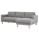 Cleveland Chaiselongue Sofa (RH) In Nova Light Grey - Price Crash Furniture