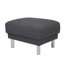 Cleveland Footstool In Nova Anthracite - Price Crash Furniture