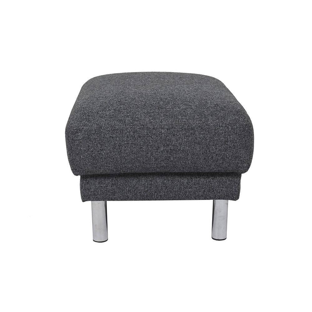 Cleveland Footstool In Nova Anthracite - Price Crash Furniture