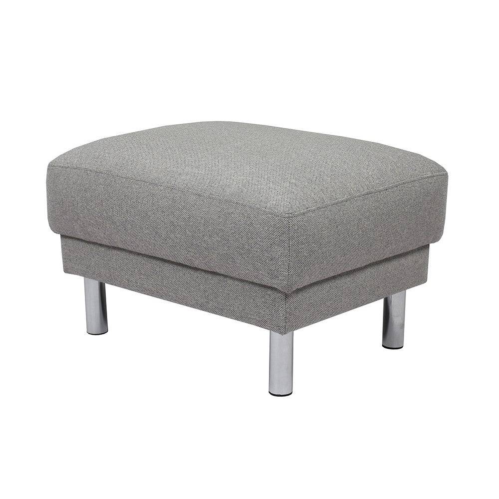 Cleveland Footstool In Nova Light Grey - Price Crash Furniture