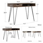 Concord Desk in Walnut by Dorel - Price Crash Furniture