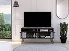 Core Nevada Widescreen 4 Door TV Stand in Grey & Smoked Oak Effect - Price Crash Furniture