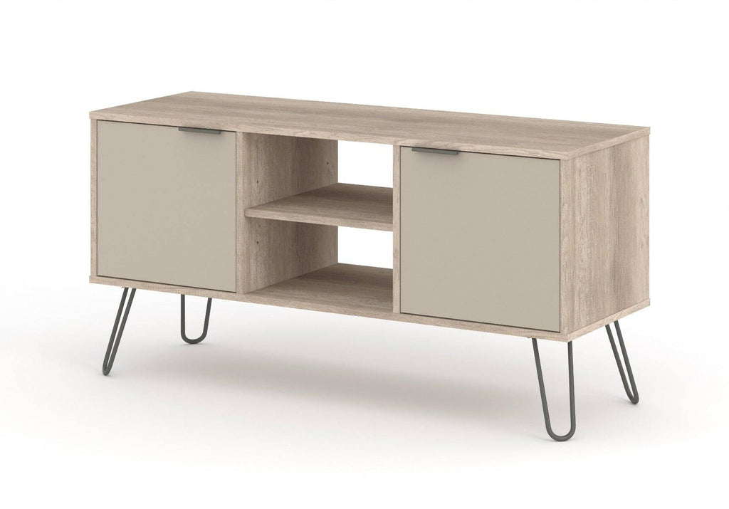 Core Products Augusta 2 Door Flat Screen TV Unit in Driftwood & Calico - Price Crash Furniture