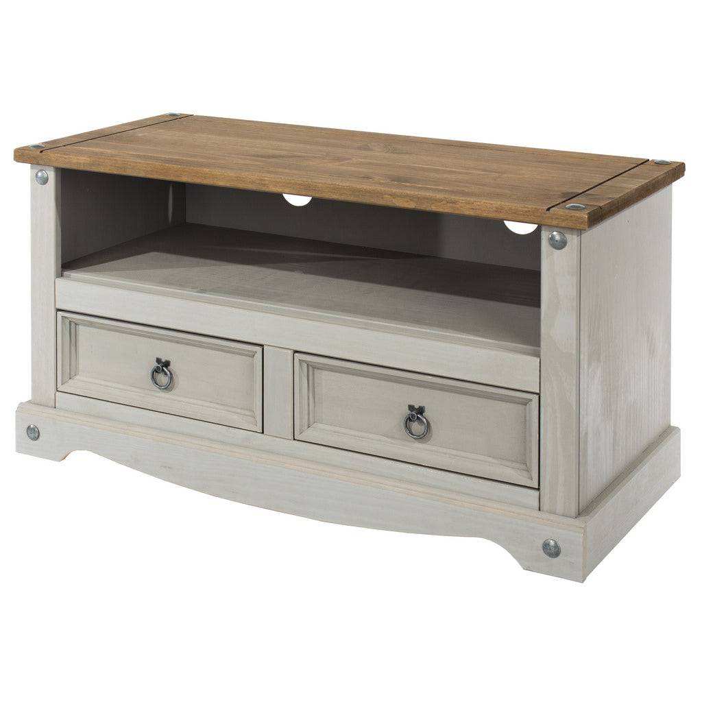 Core Products Corona Grey Washed Flat Screen TV Unit - Price Crash Furniture