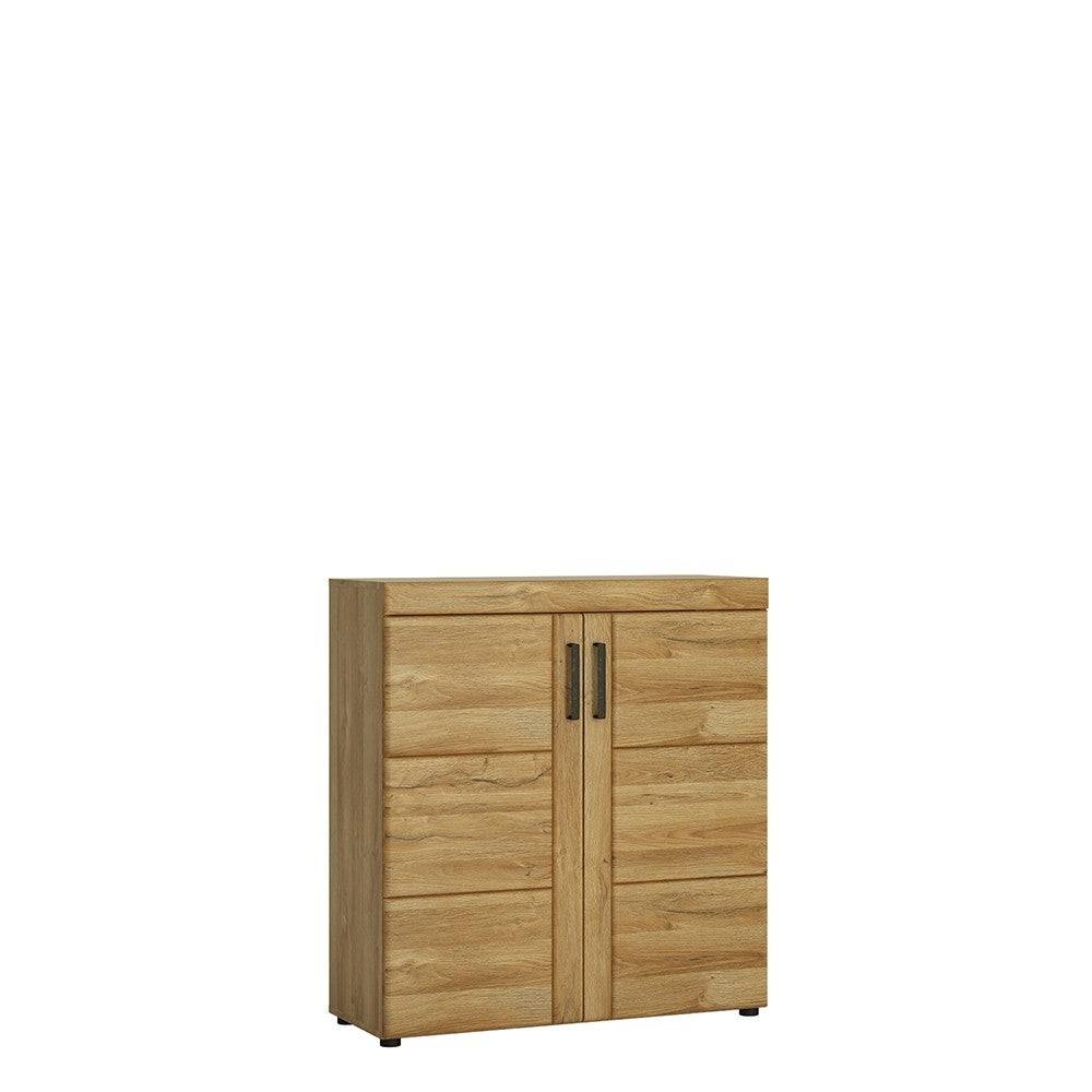 Cortina 2 Door Shoe Cabinet In Grandson Oak - Price Crash Furniture