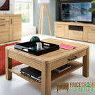 Cortina Coffee Table With Shelf & Drawer In Grandson Oak - Price Crash Furniture