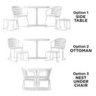 Cosco Metro Retro 5 Piece Bistro Set in White, INTELLIFIT - Price Crash Furniture