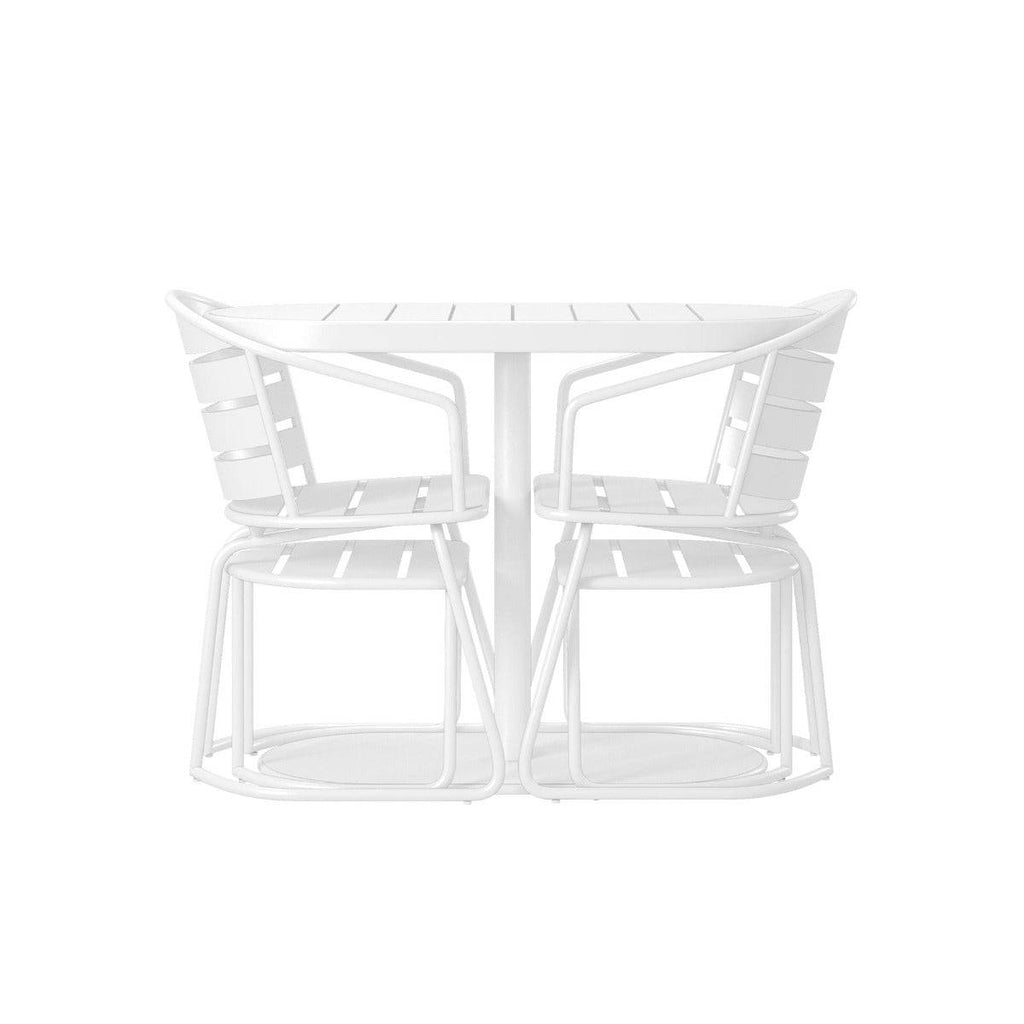 Cosco Metro Retro 5 Piece Bistro Set in White, INTELLIFIT - Price Crash Furniture