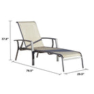 Cosco Serene Ridge Set of 2 Adjustable Sun Beds in Grey & Tan - Price Crash Furniture