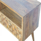 Diamond Carved Media Unit With 2 Drawers - Price Crash Furniture