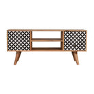 Diamond Screen Printed Entertainment Unit TV Stand - Price Crash Furniture