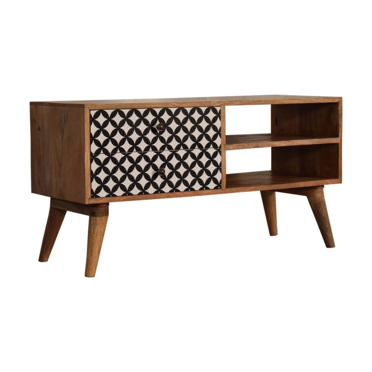 Diamond Screen Printed Media Unit TV Cabinet - Price Crash Furniture