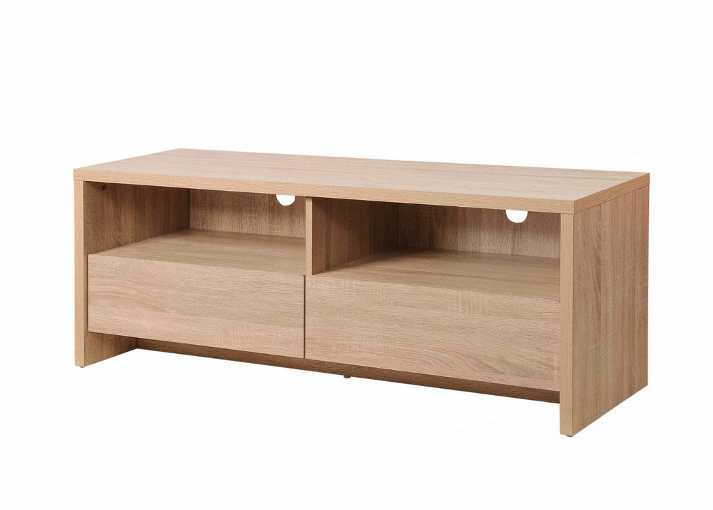 Essentials Modern TV Cabinet Stand in Sonoma Oak by TAD - Price Crash Furniture