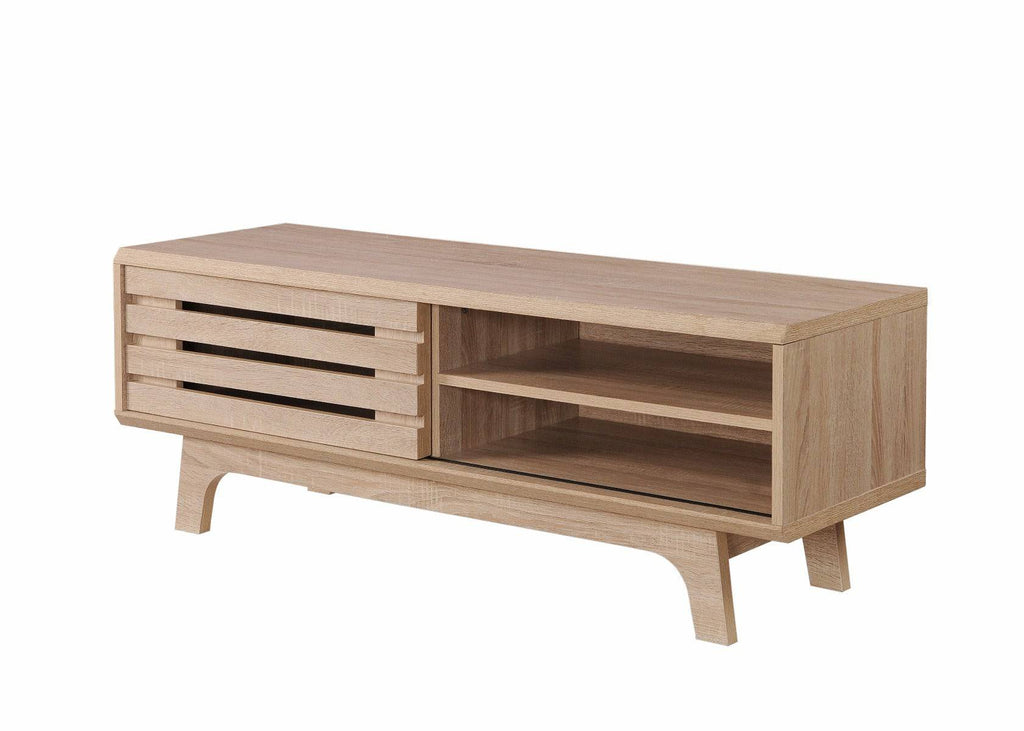 Essentials Scandinavian TV Cabinet Stand in Sonoma Oak by TAD - Price Crash Furniture