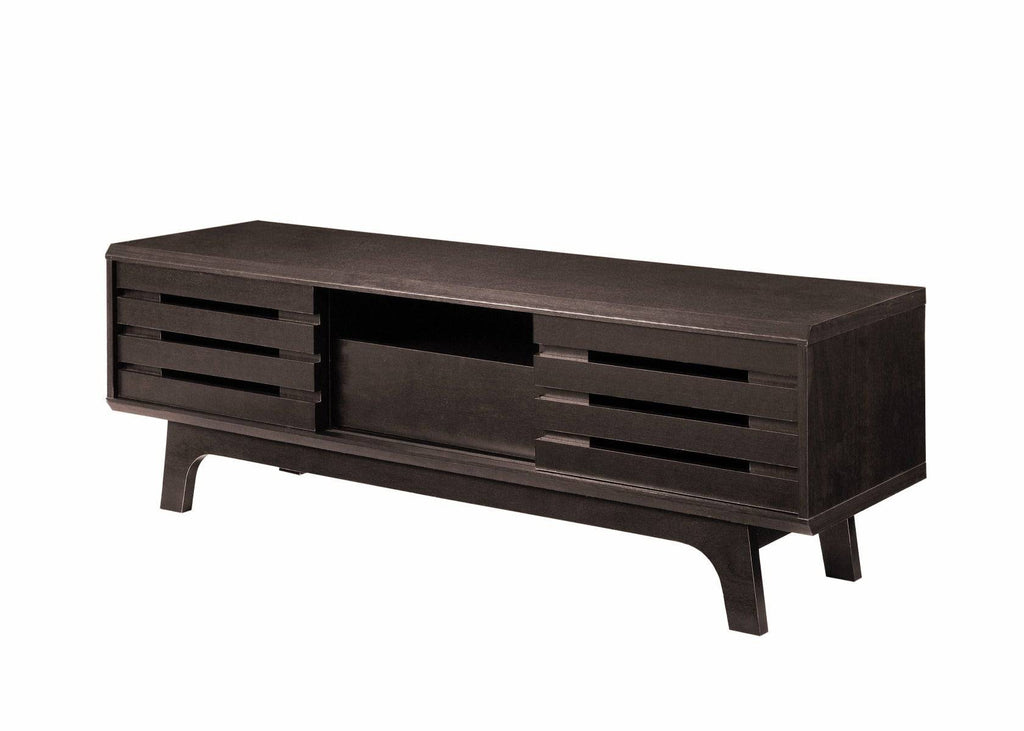 Essentials Scandinavian TV Cabinet Stand in Wenge Dark Oak by TAD - Price Crash Furniture