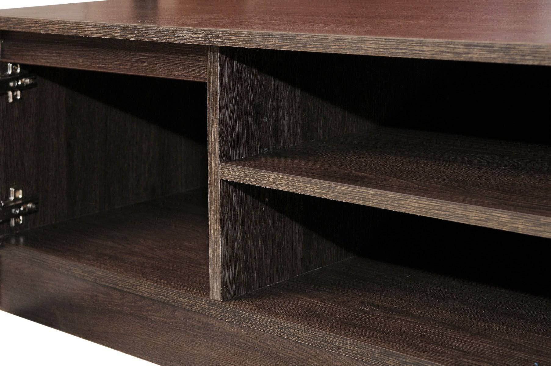 Essentials Turin TV Cabinet Stand in Sonoma Oak by TAD - Price Crash Furniture