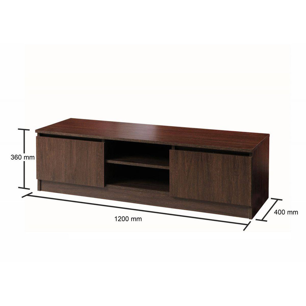 Essentials Turin TV Cabinet Stand in Sonoma Oak by TAD - Price Crash Furniture