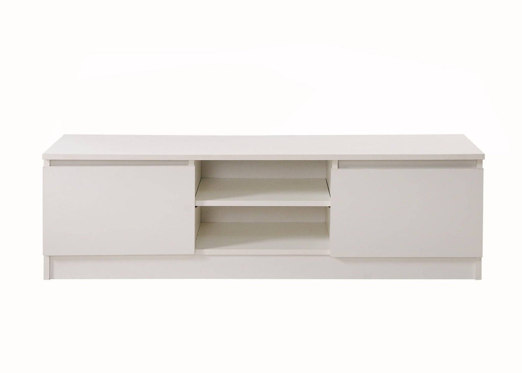 Essentials Turin TV Cabinet Stand in White by TAD - Price Crash Furniture