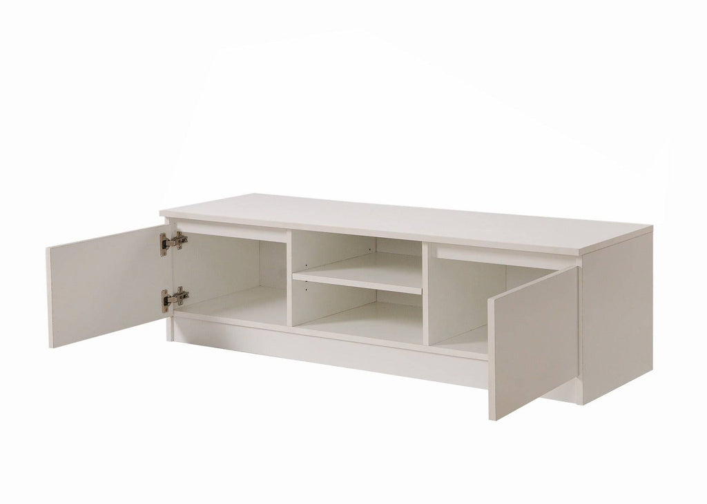 Essentials Turin TV Cabinet Stand in White by TAD - Price Crash Furniture