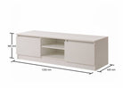 Essentials Turin TV Cabinet Stand in White by TAD - Price Crash Furniture