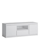 Fribo 2 Door 1 Drawer 136 cm Wide TV Cabinet in Alpine White - Price Crash Furniture