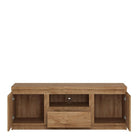 Fribo 2 Door 1 Drawer 136 cm Wide TV Cabinet in Golden Oak - Price Crash Furniture