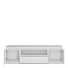 Fribo 2 Door 1 Drawer 166 cm Wide TV Cabinet in White - Price Crash Furniture