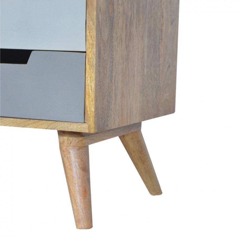 Nordic Style Television Stand in Grey & Oak Finish - Price Crash Furniture