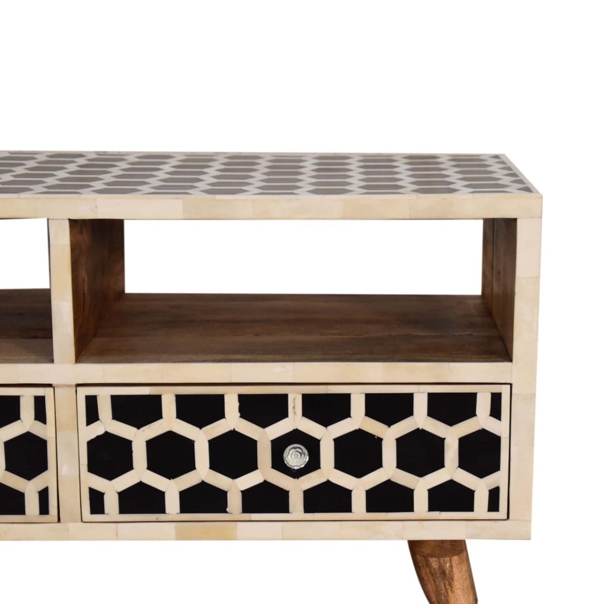 Honeycomb Bone Inlay Media Unit TV Stand - Price Crash Furniture