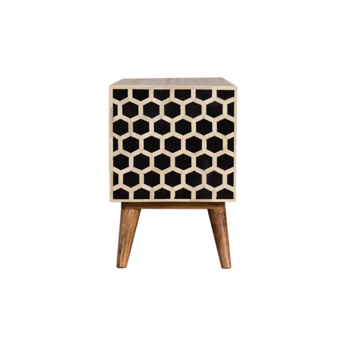 Honeycomb Bone Inlay Media Unit TV Stand - Price Crash Furniture