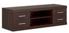 Imperial Wide 4 Drawer TV Cabinet In Dark Mahogany Melamine - Price Crash Furniture