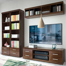 Imperial Wide 4 Drawer TV Cabinet In Dark Mahogany Melamine - Price Crash Furniture