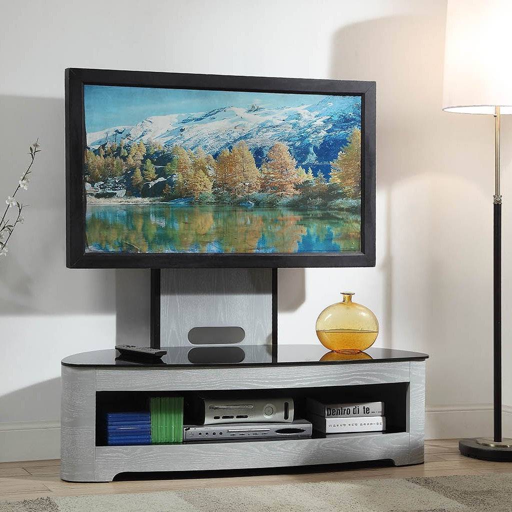 JF209 Florence Cantilever TV Stand in Grey for up to 50" TVs by Jual - Price Crash Furniture