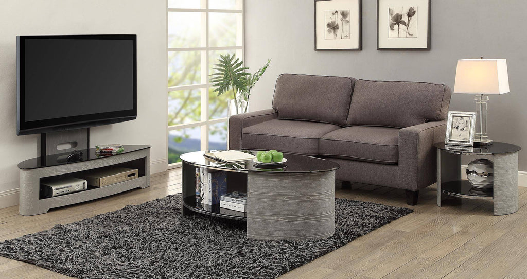 JF209 Florence Cantilever TV Stand in Grey for up to 50" TVs by Jual - Price Crash Furniture