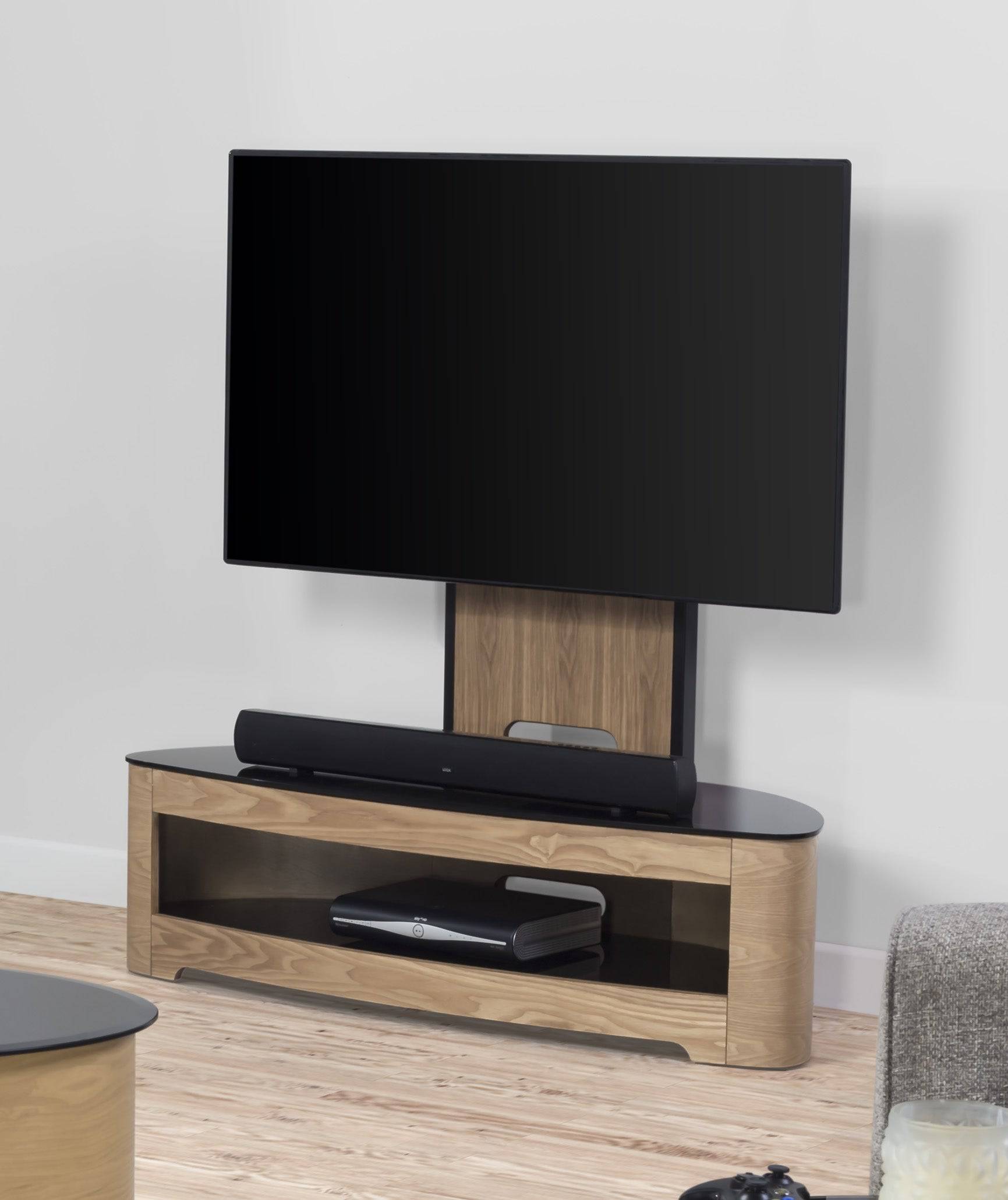 JF209 Florence Cantilever TV Stand in Oak for up to 50" TVs by Jual - Price Crash Furniture