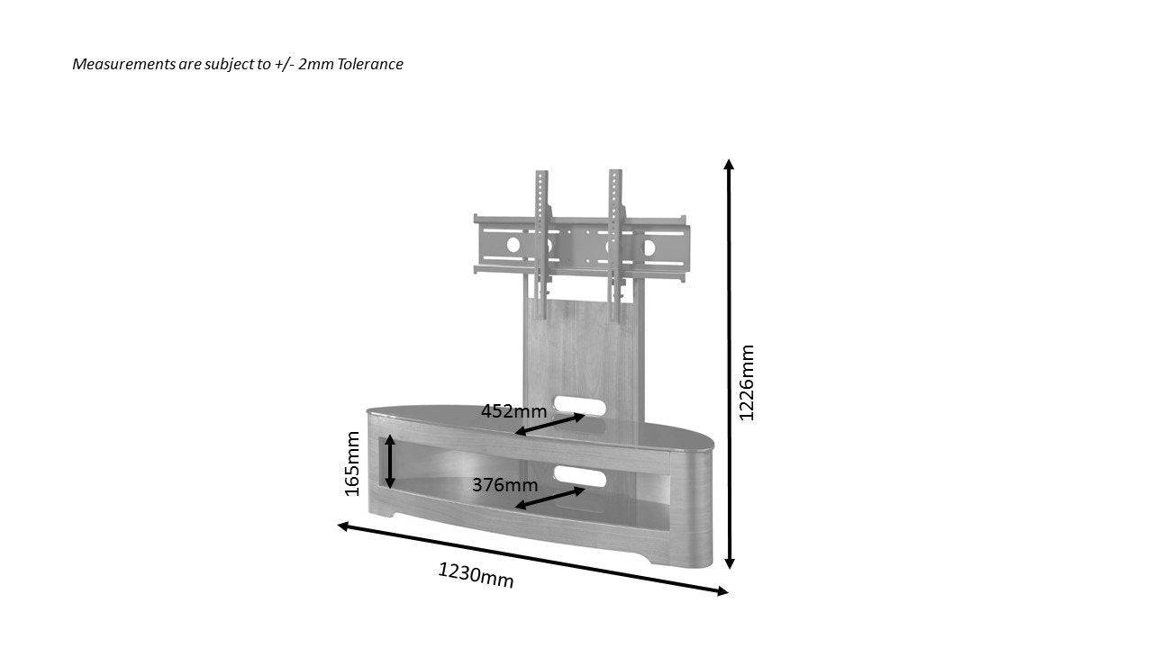 JF209 Florence Cantilever TV Stand in Oak for up to 50" TVs by Jual - Price Crash Furniture