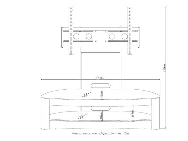 JF209 Florence Cantilever TV Stand in Oak for up to 50" TVs by Jual - Price Crash Furniture