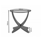 JF309 Siena Lamp Table in Walnut and Glass by Jual - Price Crash Furniture