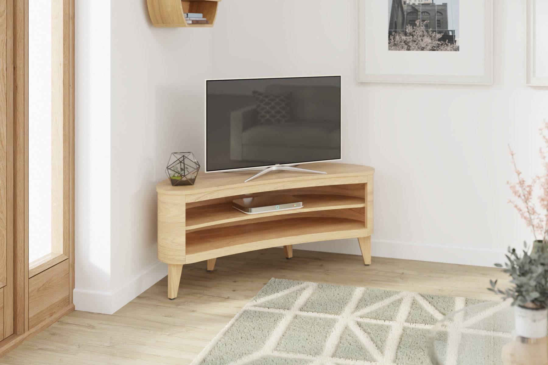 JF709 San Francisco TV Stand in Oak by Jual - Price Crash Furniture