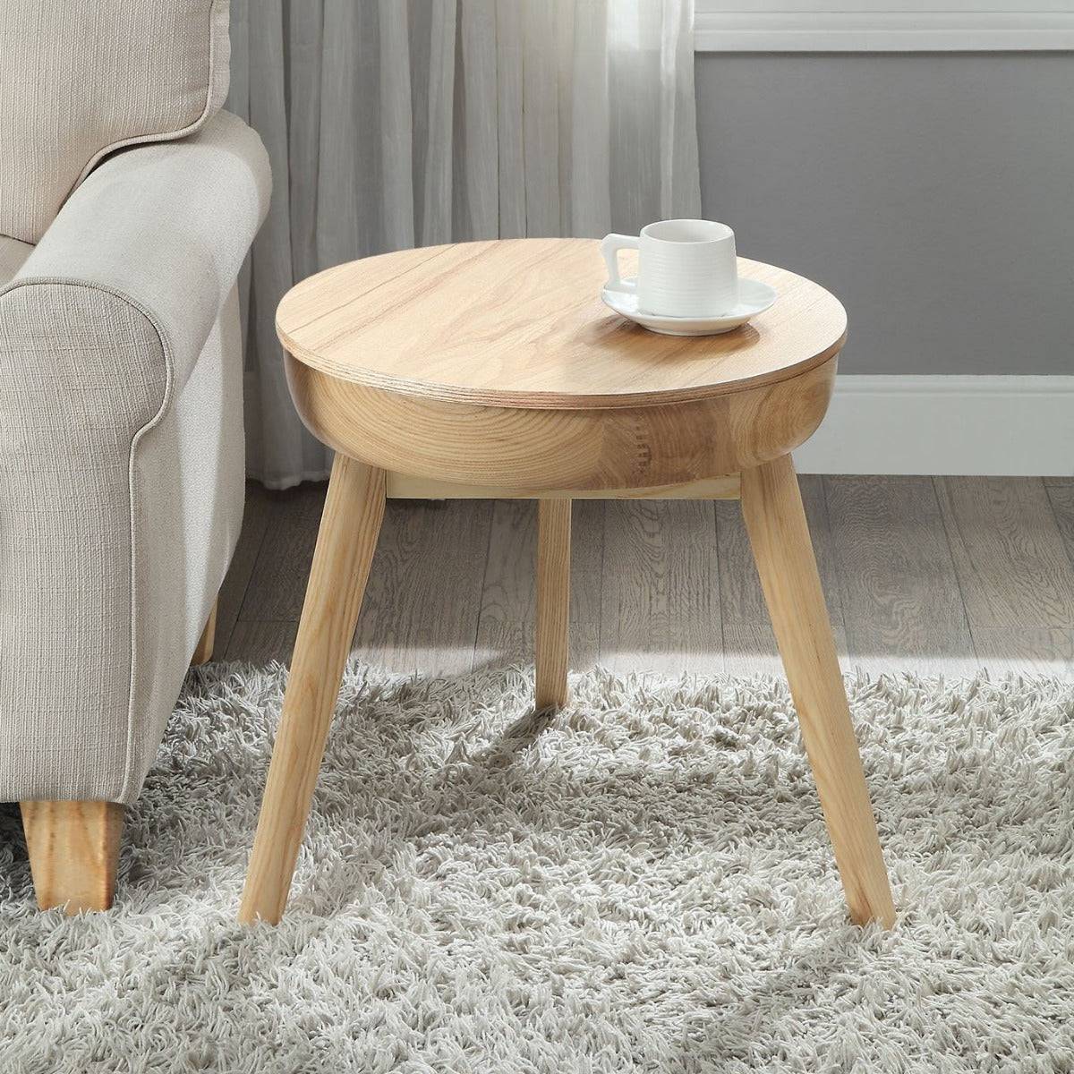 JF711 San Francisco Lamp Side Table in Oak by Jual - Price Crash Furniture