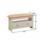 Lisbon corner TV unit with 2 drawers by TAD - Price Crash Furniture