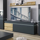 Luci 1 Door 2 Drawer 180 cm TV Unit (including LED lighting) in Platinum and Oak - Price Crash Furniture